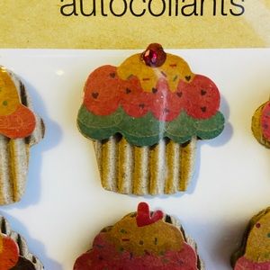 Crafters Square Pop Up 3D Cupcake Stickers New